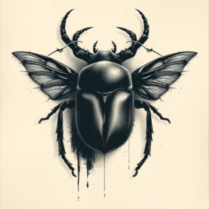 Dark Art Beetle Tattoo