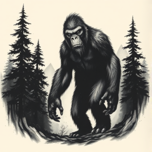 Dark Art Bigfoot Tattoo