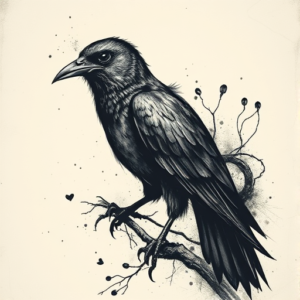 Dark Art Bird Tattoo