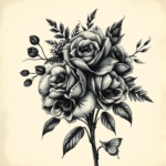 Dark Art Bouquet Tattoo