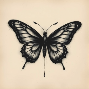 Dark Art Butterfly Tattoo