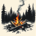 Dark Art Campfire Tattoo