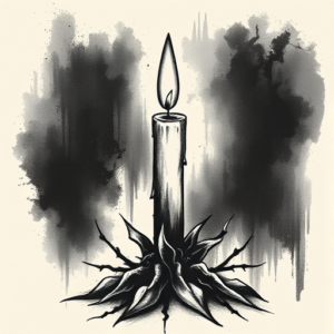 Dark Art Candle Tattoo