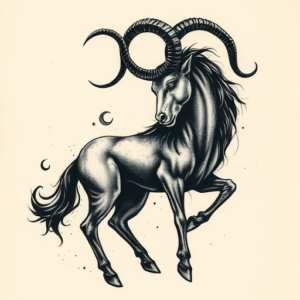 Dark Art Capricorn Tattoo