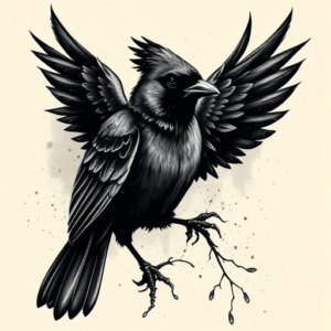 Dark Art Cardinal Tattoo