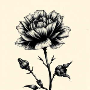 Dark Art Carnation Tattoo