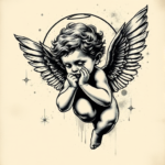 Dark Art Cherub Tattoo