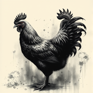 Dark Art Chicken Tattoo