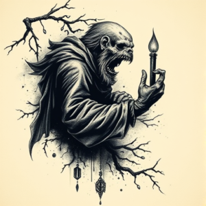 Dark Art Christmas Tattoo