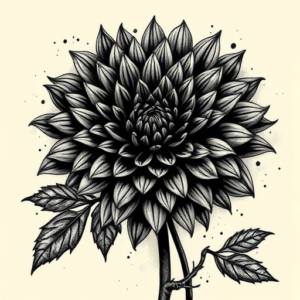 Dark Art Chrysanthemum Tattoo