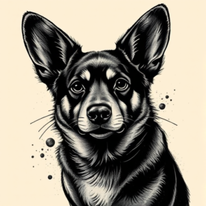 Dark Art Corgi Tattoo