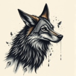 Dark Art Coyote Tattoo