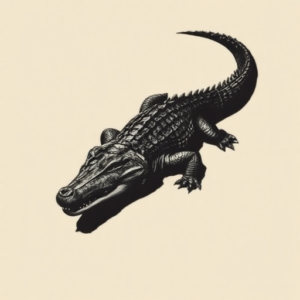 Dark Art Crocodile Tattoo