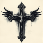 Dark Art Cross Tattoo