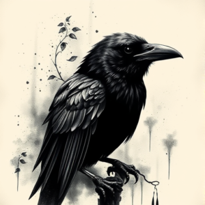 Dark Art Crow Tattoo