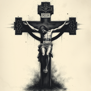 Dark Art Crucifix Tattoo
