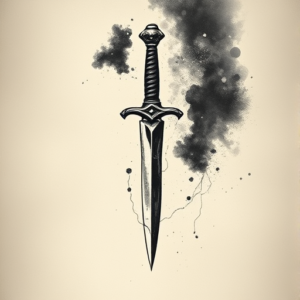 Dark Art Dagger Tattoo