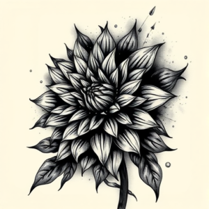 Dark Art Dahlia Tattoo