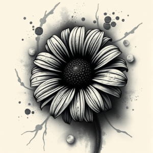 Dark Art Daisy Tattoo