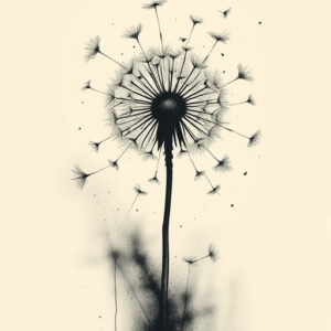 Dark Art Dandelion Tattoo