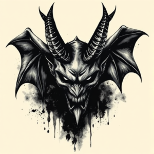 Dark Art Demon Tattoo