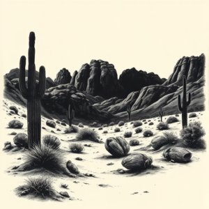 Dark Art Desert Tattoo
