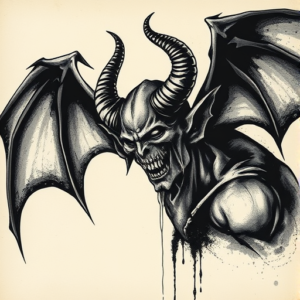 Dark Art Devil Tattoo