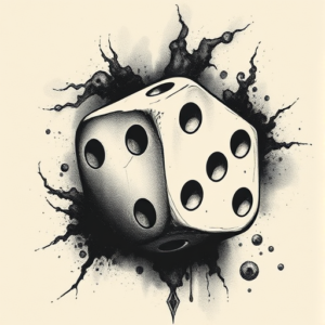Dark Art Dice Tattoo