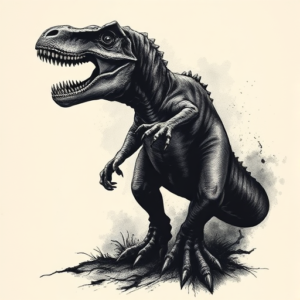 Dark Art Dinosaur Tattoo