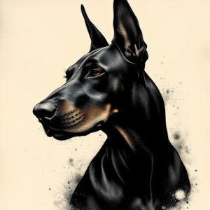 Dark Art Doberman Tattoo