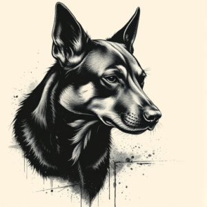 Dark Art Dog Tattoo