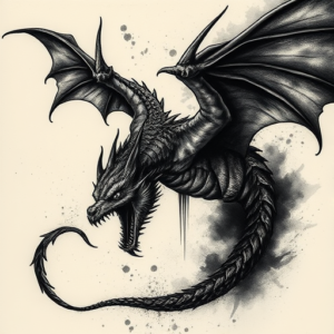 Dark Art Dragon Tattoo