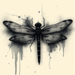Dark Art Dragonfly Tattoo