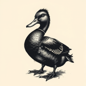 Dark Art Duck Tattoo