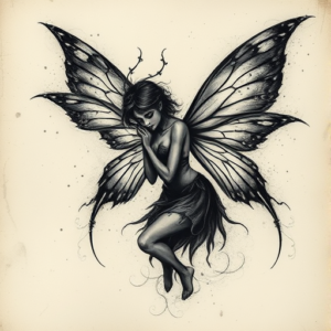 Dark Art Fairy Tattoo