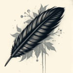 Dark Art Feather Tattoo