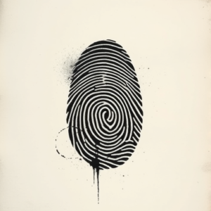 Dark Art Fingerprint Tattoo
