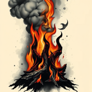 Dark Art Fire Tattoo