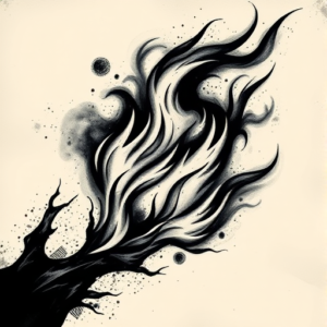Dark Art Flame Tattoo