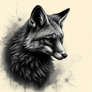 Dark Art Fox Tattoo