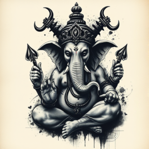 Dark Art Ganesha Tattoo