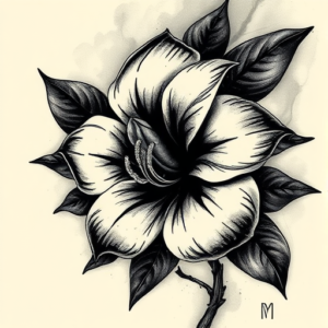 Dark Art Gardenia Tattoo
