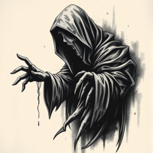 Dark Art Ghost Tattoo