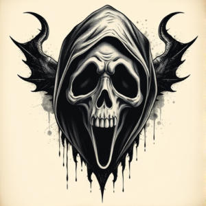 Dark Art Ghostface Tattoo