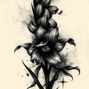 Dark Art Gladiolus Tattoo
