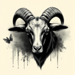 Dark Art Goat Tattoo