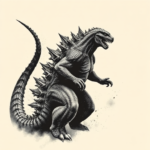 Dark Art Godzilla Tattoo