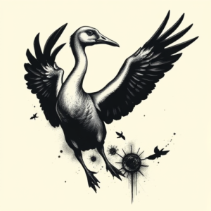 Dark Art Goose Tattoo