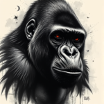 Dark Art Gorilla Tattoo