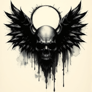 Dark Art Halo Tattoo